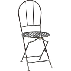 Set of 2 metal café chairs