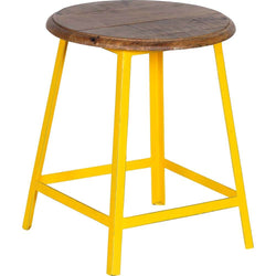 Set of 2 yellow stools