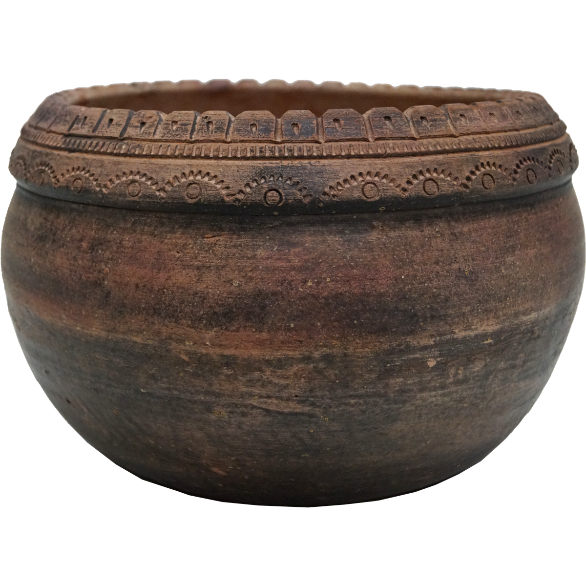 Clay pot with pattern board