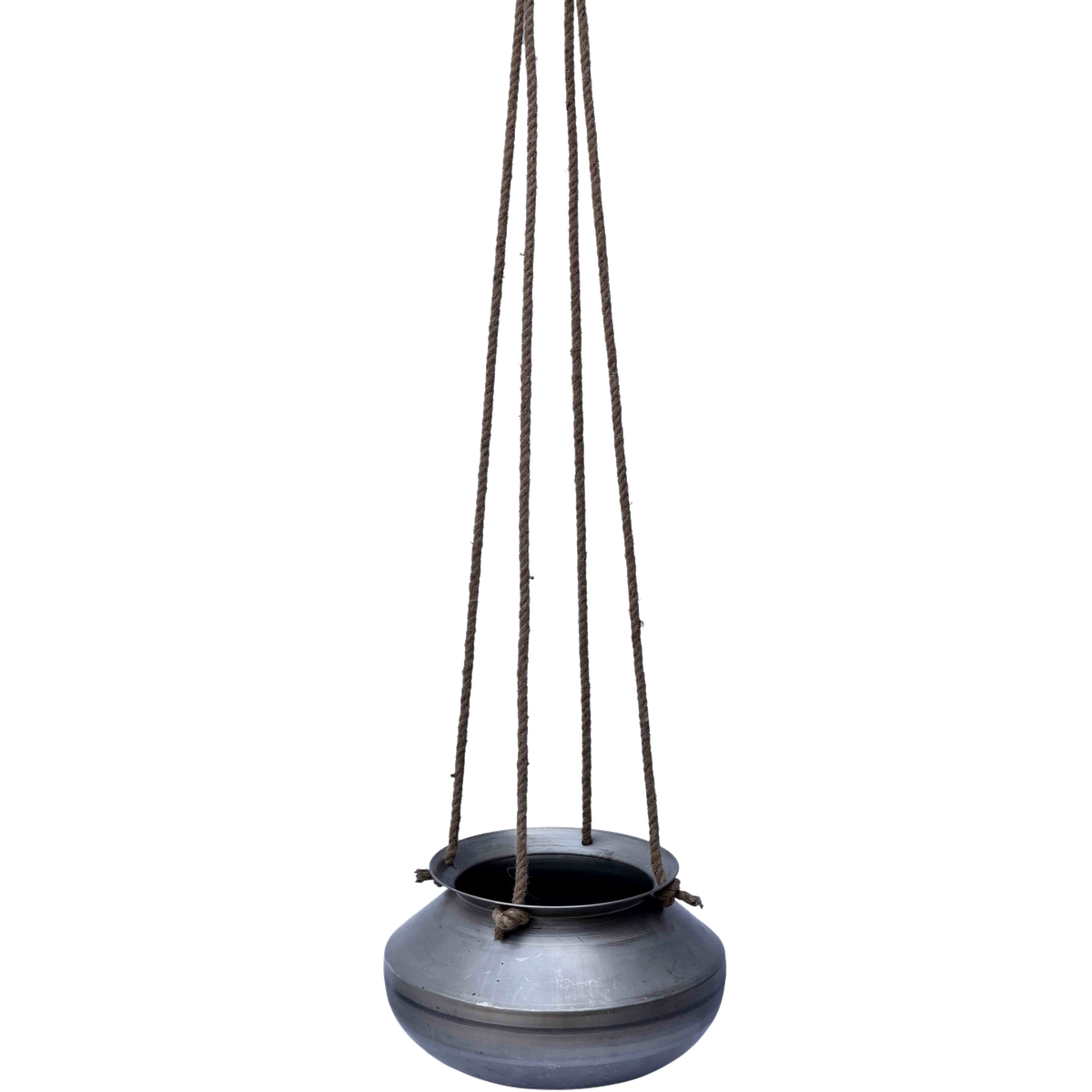 Hanging metal planter pot