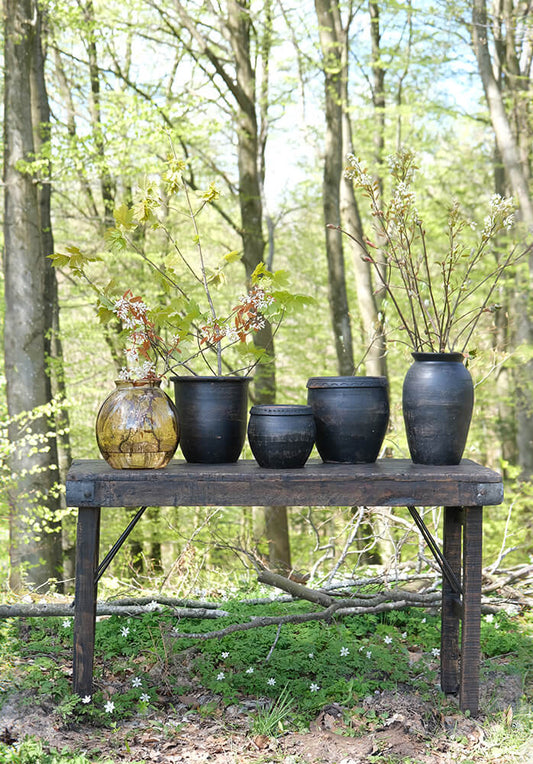 Tall clay vase