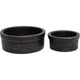 Set of 2 clay planter pots