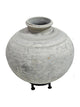 Round clay vase