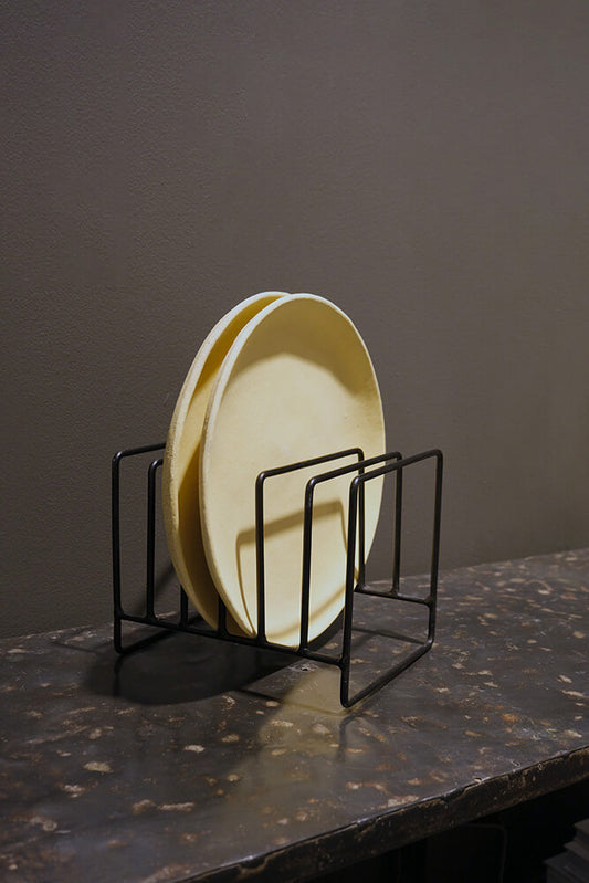 Set of 2 black metal dish rack
