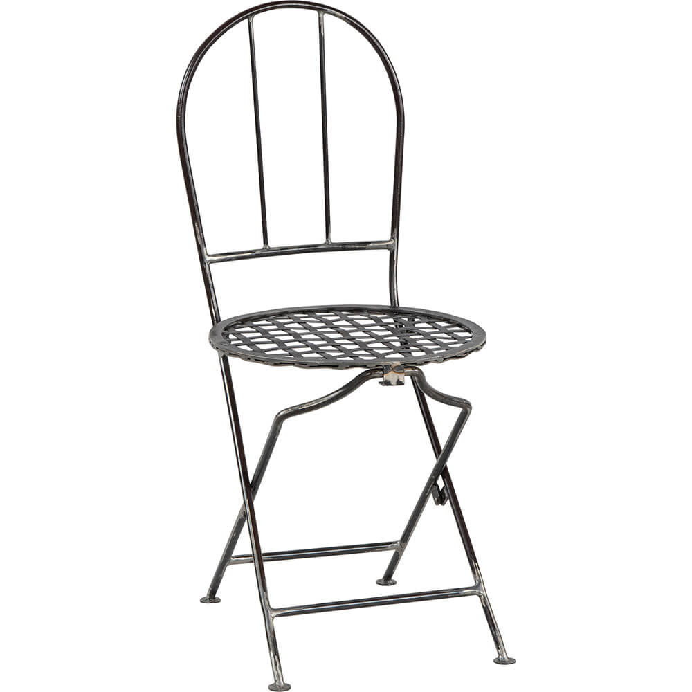 Set of 2 metal café chairs