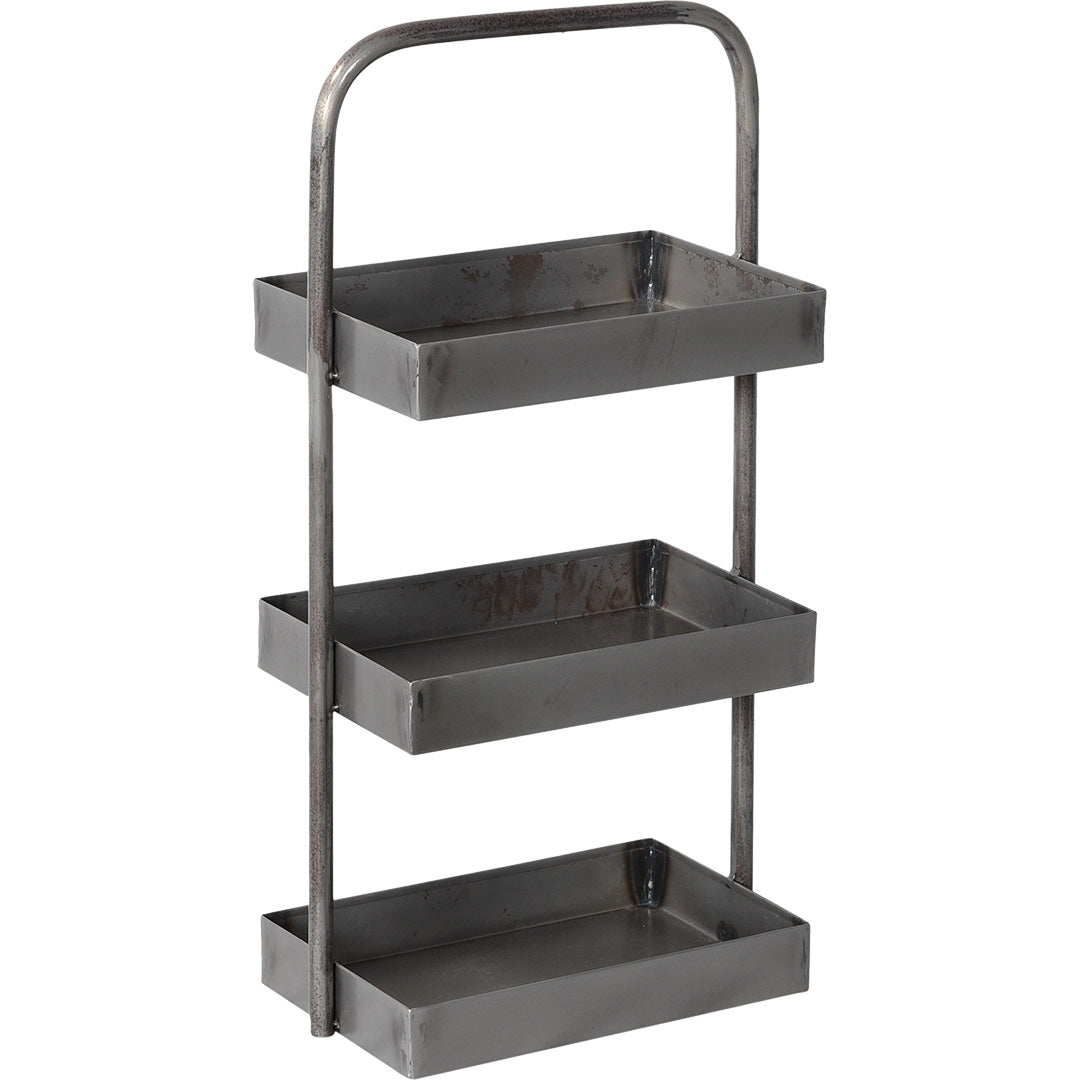 Square metal etagere