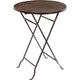Round café table
