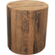 Runder Holzblocktisch