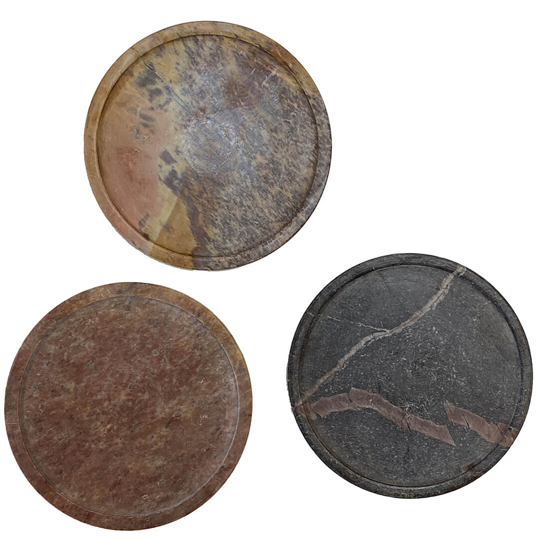 Set of 10 stone coasters