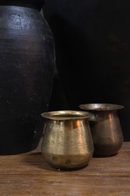 Set of 4 brass cups