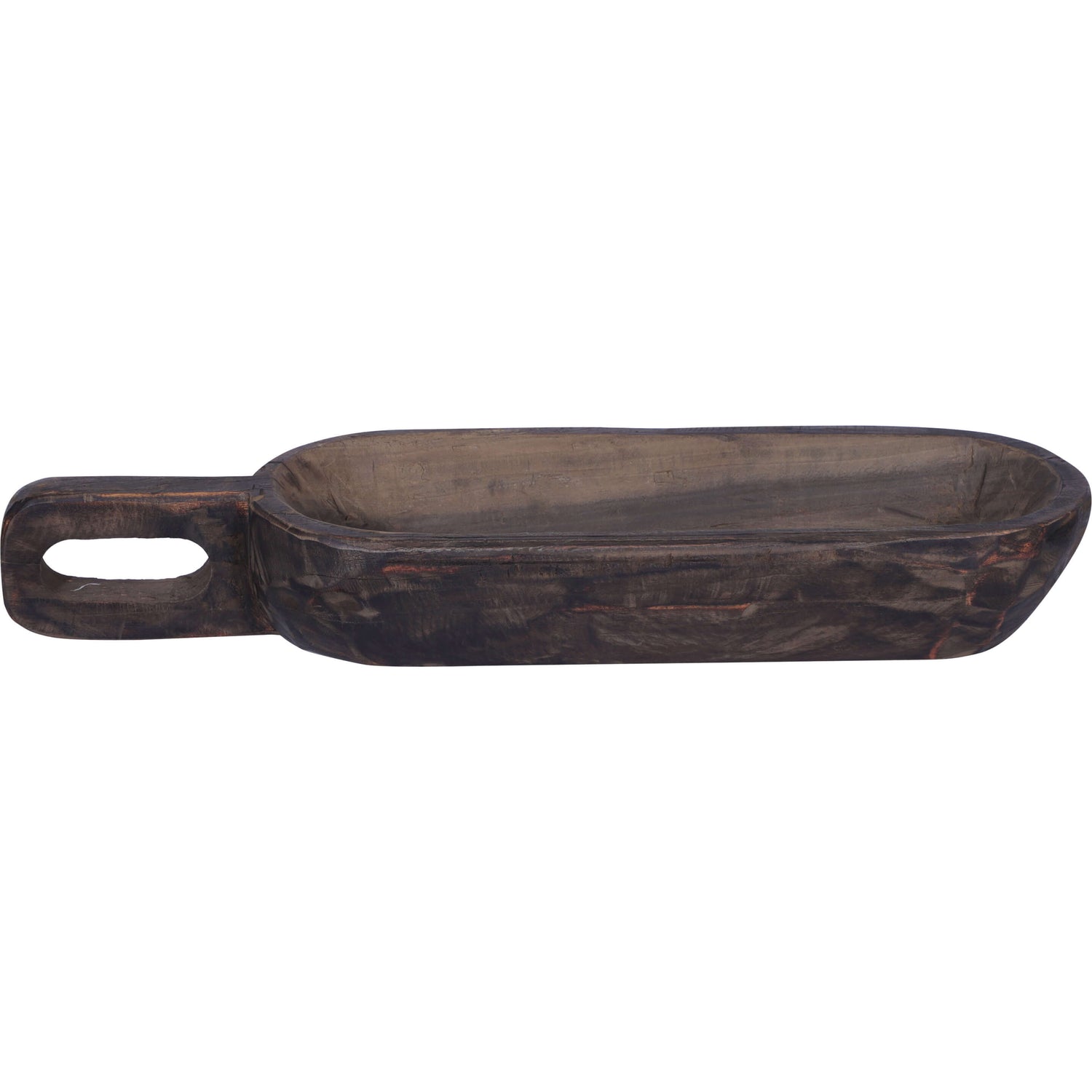 Set of 3 wooden bowls with handles